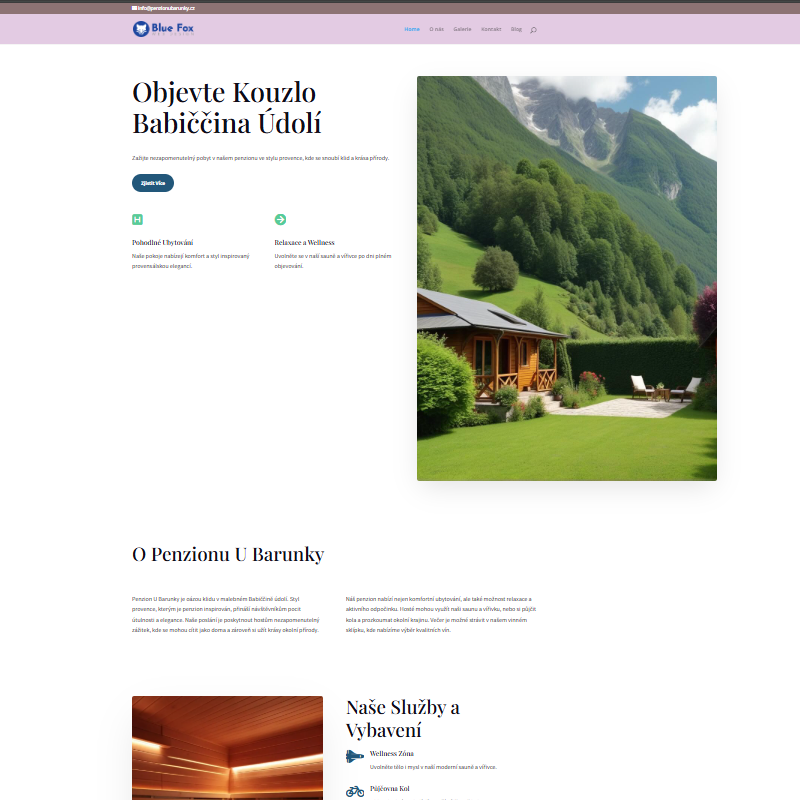 Screen webu Penzion u Barunky