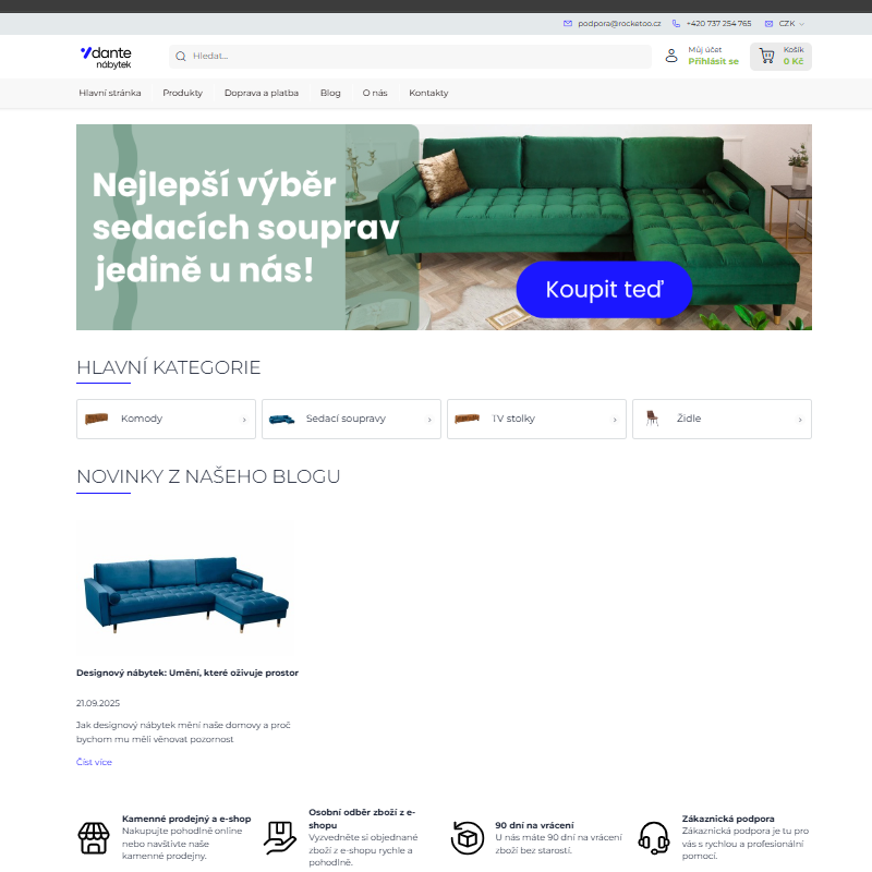 screen eshopu Dante nábytek